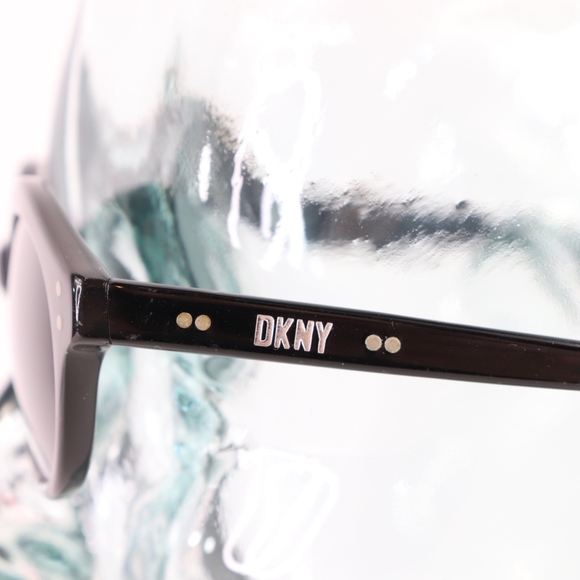 New Vtg 90s DKNY Cat Eye Frame Sunglasses Black